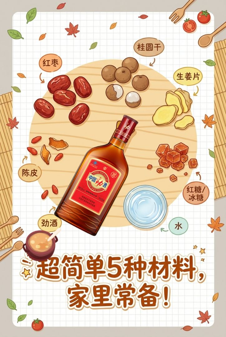 红枣汤基底：红枣补脾胃、益气血、暖中焦，姜片/桂圆加持散寒止咳。秋冬喝它防干燥、护脾胃。 - 2