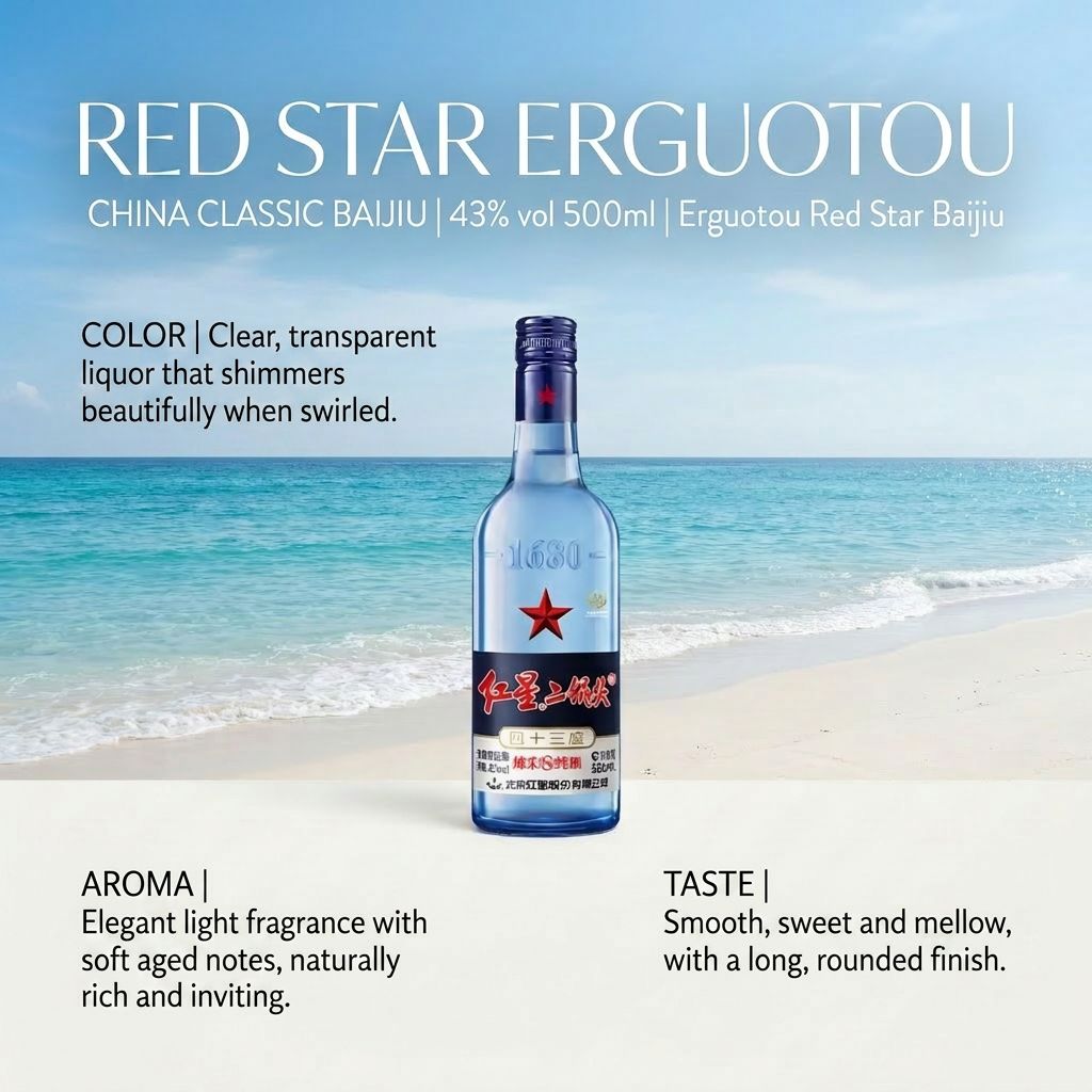 🥂✨ Hey friends! Let me introduce you to Red Star Erguotou, a super iconic Chinese baijiu with such a lovely vibe! - 2