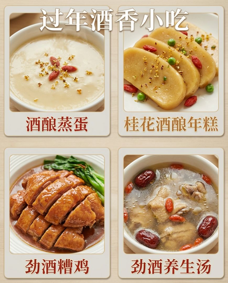The New Year is coming, is the New Year's Eve dinner ready? Today I'm sharing 4 super simple wine-flavored snacks~ all rely on a steamer/small pot, zero difficulty to use, and one steam brings out the aroma! Sweet warms the heart, savory nourishes the body, soup nourishes the stomach the whole family fights to eat it, not greasy, not greasy, no heat~ One bite is full of wine aroma + reunion, making the New Year more energizing! 💪