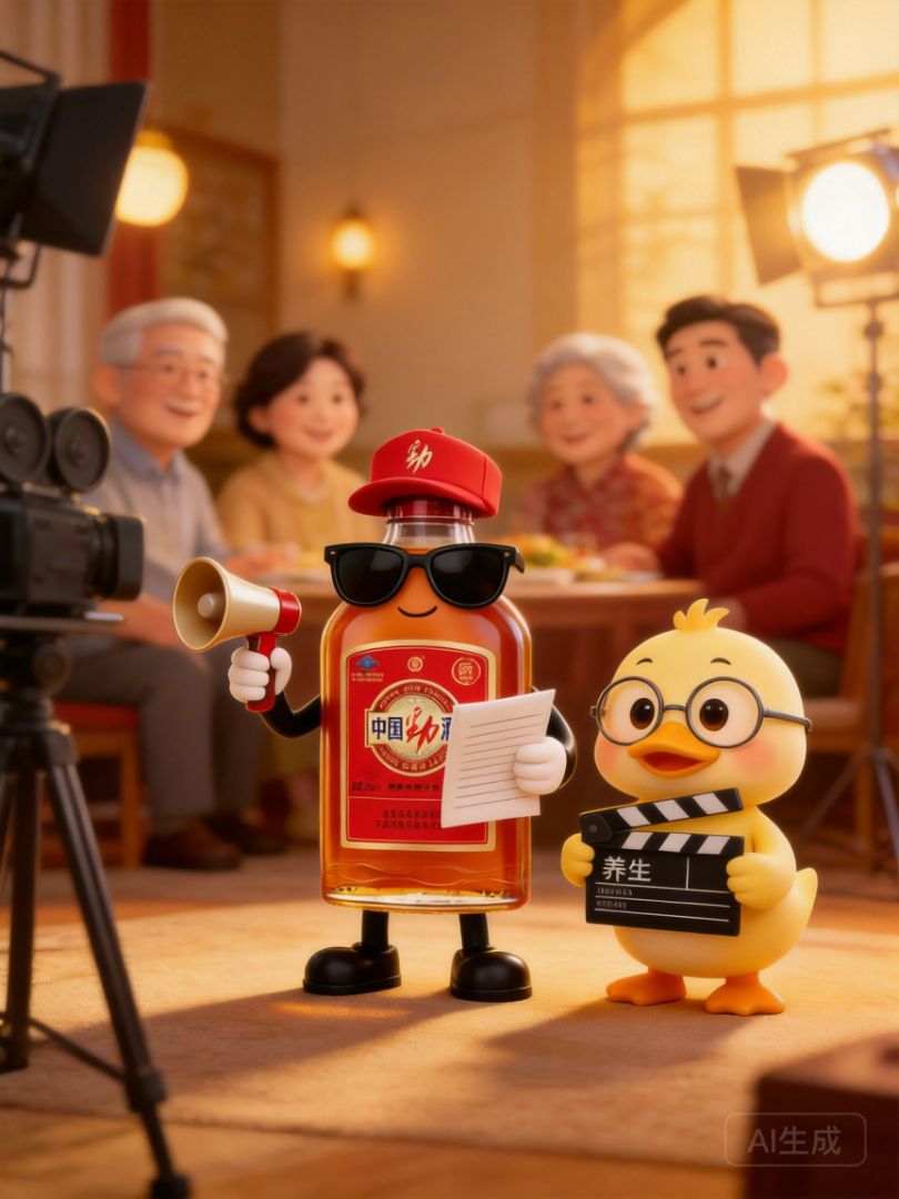 It's a heartwarming little story featuring Director Jing Jiu (the bottle of Chinese Jing Jiu wine itself, wearing cool sunglasses and holding a megaphone) and Deputy Director Ya...