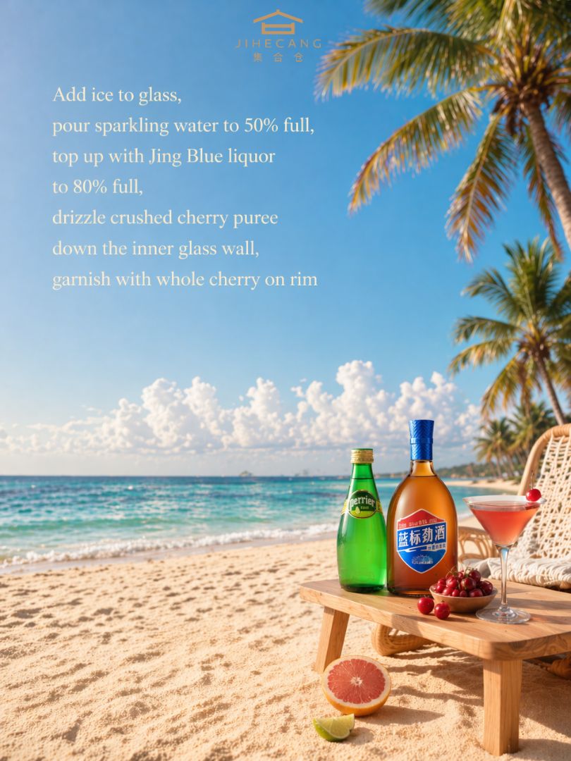 Sun, warm sand, swaying palm trees & icy summer cocktails hitting different? This beach happy hour just got upgraded with Jing Blue liquor. - 2
