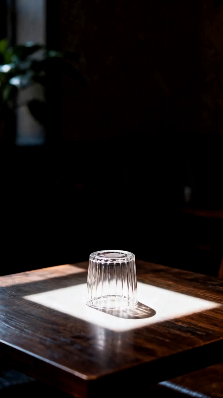 Flip the glass. Jingblue cocktail appears.