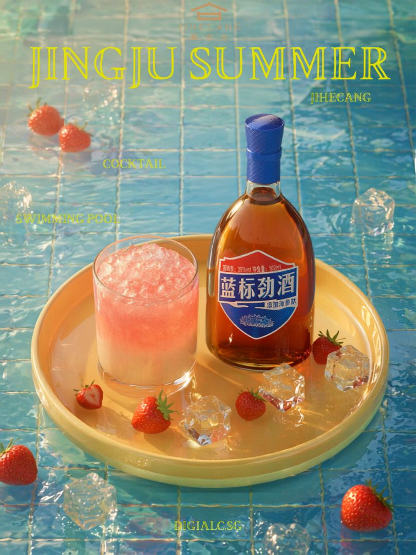 A summer afternoon, a sparkling pool, and a refreshing cocktail moment filled with color and creativity. ☀️✨