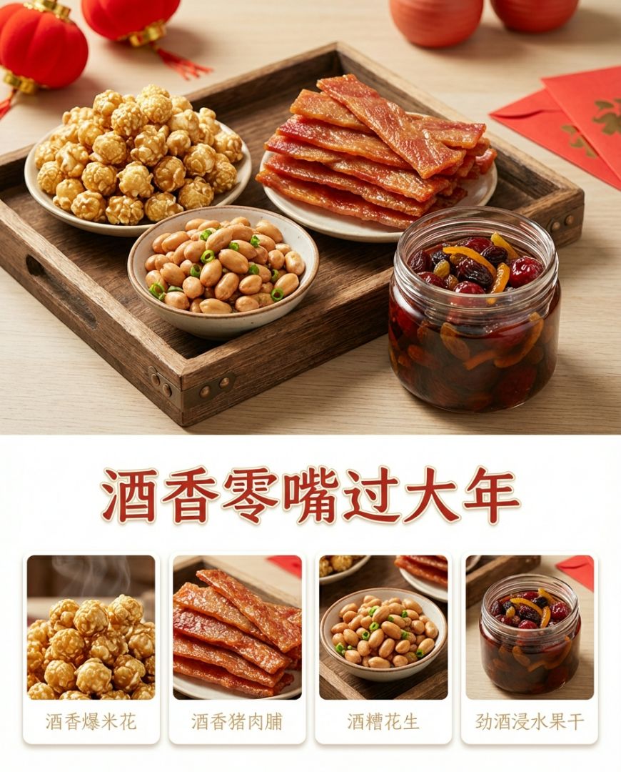 New Year snacks are never boring! Today, I'm sharing 4 wine-flavored snacks~